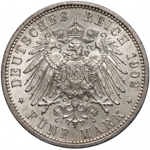 Niemcy, Baden, 5 marek 1902, 50-lecie panowania