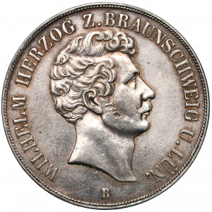 Niemcy, Braunschweig, 2 talary = 3 i 1/2 guldena 1851 B