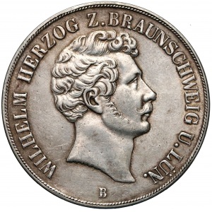 Niemcy, Braunschweig, 2 talary = 3 i 1/2 guldena 1850 B