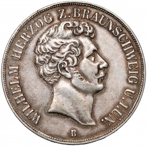 Niemcy, Braunschweig, 2 talary = 3 i 1/2 guldena 1854 B