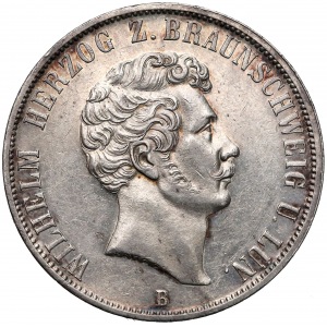 Niemcy, Braunschweig, 2 talary 1856-B, 25-lecie panowania