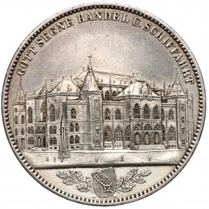 Niemcy, Bremen, Talar medalowy 1864-B - otwarcie budynku giełdy