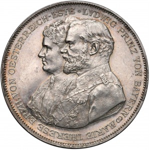 Niemcy, Bayern, Medal 1868 Srebrny Jubileusz - piękny
