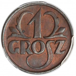 1 grosz 1925 - PCGS MS63 BN