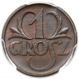 1 grosz 1927 - PCGS MS64 BN
