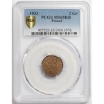 2 grosze 1933 - PCGS MS65 RB