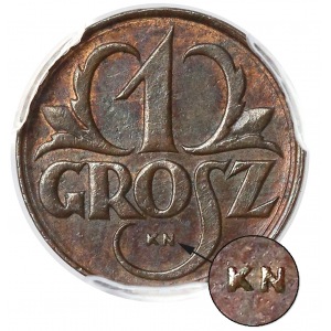 PRÓBA 1 grosz 1923 Kings Norton - litery KN (nakład 30 sztuk)