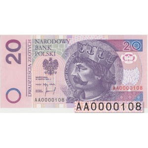20 złotych 1994 - AA 0000108
