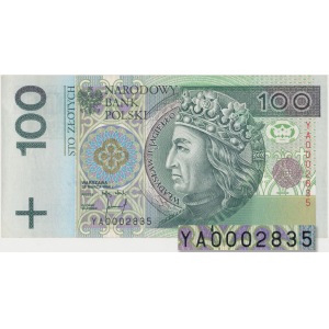 100 zł 1994 - YA 0002835 - seria zastępcza