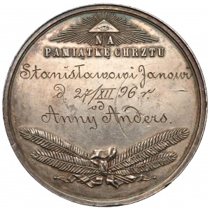1896r. Medal srebrny Na Pamiątkę Chrztu - od Anny Anders (Witkowski)