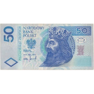 DESTRUKT 50 złotych 1994 - brak numeracji