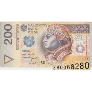 200 zł 1994 - ZA 0068280 - seria zastępcza