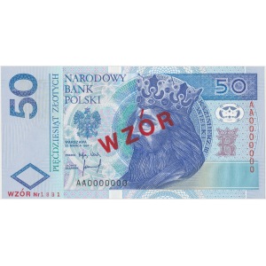 50 zł 1994 AA 0000000 - WZÓR Nr 1831
