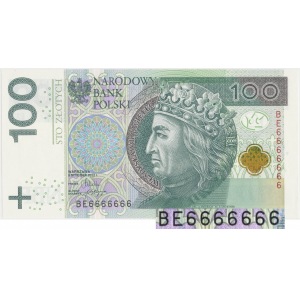 100 zł 2012 BE - 6666666