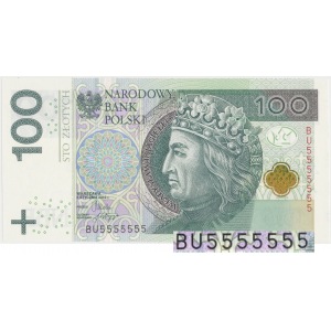 100 zł 2012 BU - 5555555