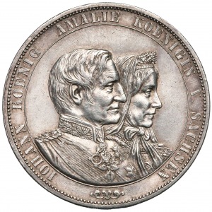 Niemcy, Sachsen, 2 talary 1872-B - Złote Gody