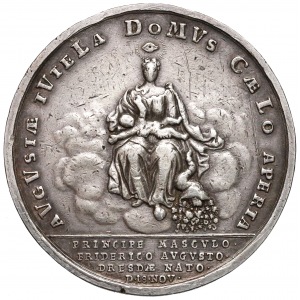 August III, Medal Na pamiątkę narodzin księcia Fryderyka Augusta 1720 r. (Wif)