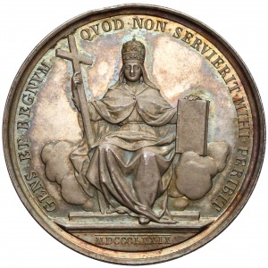 Watykan, Leon XIII, Medal srebro 1879 - GENS ET REGNVM... (Bianchi)