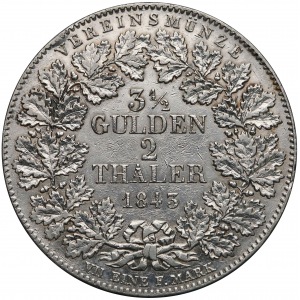 Niemcy, Frankfurt, 2 talary = 3 i 1/2 guldena 1843