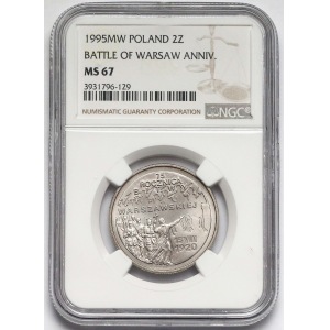 2 złote 1995, 75. rocznica Bitwy Warszawskiej - NGC MS67