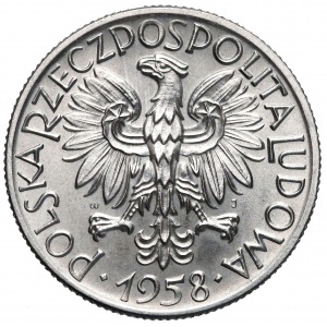 Rybak 5 złotych 1958 - wąska 8