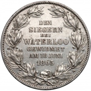 Niemcy, Hannover, Talar pamiątkowy 1865 - Waterloo