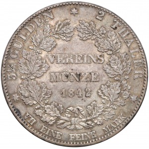 Niemcy, Hessen-Darmstadt, 2 talary = 3 i 1/2 guldena 1842