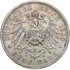 Niemcy, Hessen-Darmstadt, 5 marek 1899-A - rzadki rok