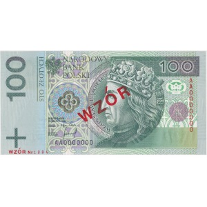 100 zł 1994 AA 0000000 - WZÓR Nr 1884