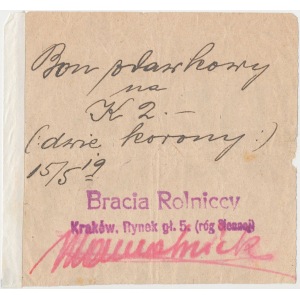 Kraków, Bracia Rolniccy 2 kr 1919