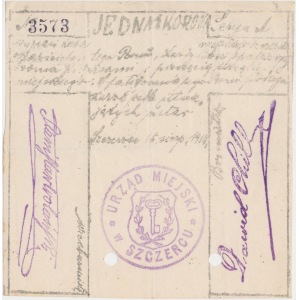 Szczerzec, 1 korona 1914