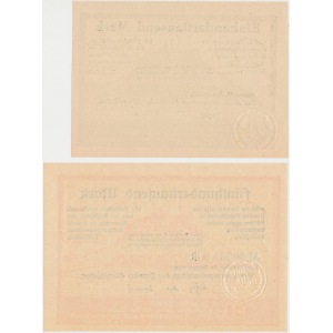 Prowincja Górnośląska, Racibórz (Ratibor), 100.000 i 500.000 mk 1923 zestaw (2szt)