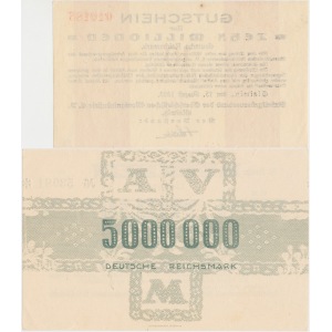 Gliwice (Gleiwitz), 5 i 10 mln mk 1923 zestaw (2szt)