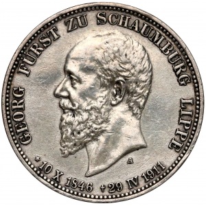 Niemcy, Schaumburg-Lippe, 3 marki 1911-A - pośmiertne