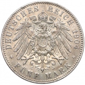 Niemcy, Schaumburg-Lippe, 5 marek 1904-A - rzadkie