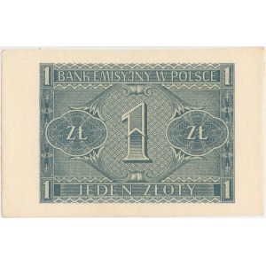 1 złoty 1941 - BF - przesunięcie serii i numeru