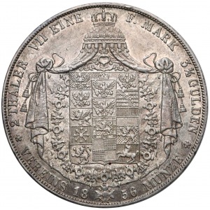 Niemcy, Preussen, 2 talary = 3 i 1/2 guldena 1856-A