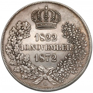 Niemcy, Sachsen, 2 talary 1872-B - Złote Gody