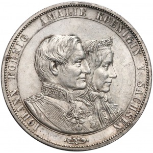 Niemcy, Sachsen, 2 talary 1872-B - Złote Gody