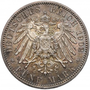 Niemcy, Sachsen, 5 marek 1902-E - pośmiertne