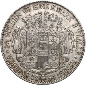 Niemcy, Sachsen-Meiningen, 2 talary = 3 i 1/2 guldena 1854