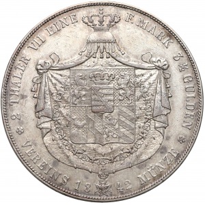 Niemcy, Sachsen-Weimar-Eisenach, 2 talary = 3 i 1/2 guldena 1842-A