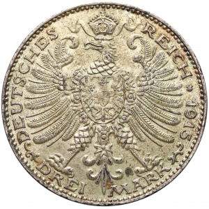 Niemcy, Sachsen-Weimar-Eisenach, 3 marki 1915-A - 100-lecie Wielkiego Księstwa