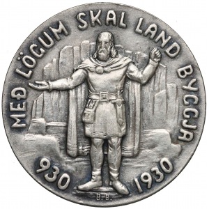 Iceland, 5 krónur 1930, 1000 years of Althing