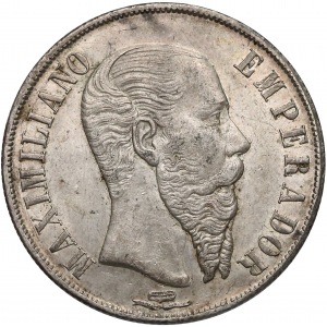Meksyk, Maksymilian I, 1 peso 1866