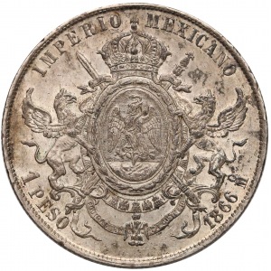Mexico, Maximilian I, 1 peso 1866