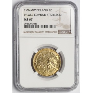 2 złote 1997 Paweł Edmund Strzelecki - NGC MS67