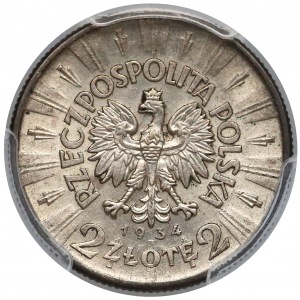 Piłsudski 2 złote 1934 - PCGS MS63