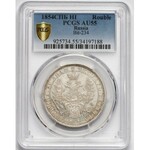 Rosja, Mikołaj I, Rubel 1854-HI - PCGS AU55