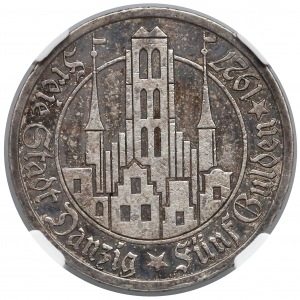 Wolne Miasto Gdańsk, 5 guldenów 1927 - NGC AU55